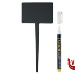 altri LAVAGNA CON PUNTA-SET 5 ETICHETTE A FORMA RETTANGOLARE CON PENNARELLO 18X8,1X0,1 NERO TAG-RETT5 SECURIT