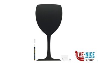 altri LAVAGNA SILHOUETTE-CALICE 50X23 CON PENNARELLO E ADESIVI A STRAPPO FB-GLASS SECURIT