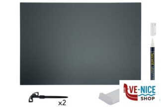 altri SET DA 5 LAVAGNE TAG NERE FORMATO A4 CM 21X29,7 CON 1 PENNARELLO A GESSO LIQUIDO BIANCO 2 SUPPORTI CON PUNTA 2 SUPPORTI TRASPARENTI TAG-A4-WT SECURIT