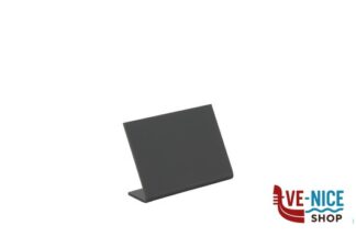 altri SET DA 5 LAVAGNE DA TAVOLA NERE A FORMA DI L IN ACRILICO FORMATO A8 CM 7,5X3,5XH.7 TBA-BL-A8 SECURIT