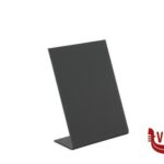 altri SET DA 5 LAVAGNE DA TAVOLA NERE A FORMA DI L IN ACRILICO FORMATO A7 CM 7,5X4,5XH.11,5   TBA-BL-A7 SECURIT