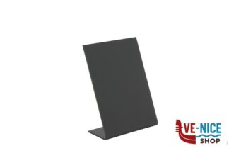 altri SET DA 5 LAVAGNE DA TAVOLA NERE A FORMA DI L IN ACRILICO FORMATO A7 CM 7,5X4,5XH.11,5 TBA-BL-A7 SECURIT