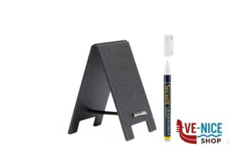 altri SET DA 5 LAVAGNE DA TAVOLA MINI SANDWICH NERE CM 8,5X5X0,5 CON PENNARELLO TAG-SBS-WT SECURIT