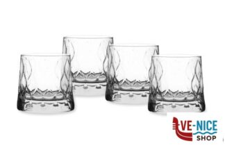vetro LEAFY FB TUMBLER WHISKY CONFEZIONE DA 4 PEZZI - CL 30 DIAMETRO CM.9,0 - H.8,5 - 420194-1113171 PASABAHCE