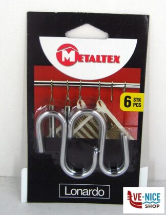 0 LONARDO-SET 6 GANCI CROMATI METALTEX-ITALIA SPA