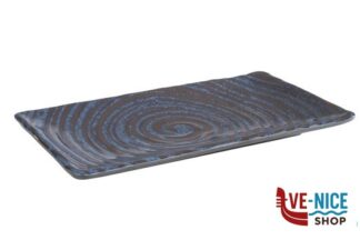 0 LOOPS-VASSOIO SUSHI IN MELAMINA BLU DECORATA CM 23,5X13,5 H 1,5 85025 APS ASSHEUER POTT GMBH E CO KG