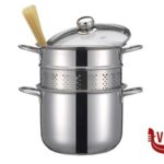 pentola LOVE STORY - PASTAIOLA CON CESTELLO CM 22 LT.5 COPERCHIO IN VETRO INOXRIV DI RIVADOSSI