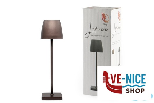 lampade LUMIERE-LAMPADA TAVOLO LED CM.11XH.38 BRONZO BC963 IMPORT TAVOLA PROFESSIONAL - immagine 3