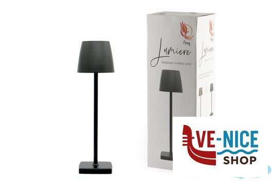 lampade LUMIERE-LAMPADA TAVOLO LED CM.11XH.38 NERA BC963 IMPORT TAVOLA PROFESSIONAL - immagine 3