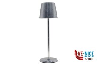lampade LUMIERE ROUND-LAMPADA TAVOLO LED CM.10XH34 FOGLIA ARGENTO IMPORT TAVOLA PROFESSIONAL