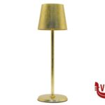 lampade LUMIERE ROUND-LAMPADA TAVOLO LED CM.10XH34 FOGLIA ORO IMPORT TAVOLA PROFESSIONAL