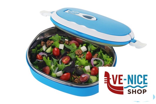 antiederente LUNCH BOX 1 SCOMPARTO 900ML PLASTICA-ACCIAIO COLORI ASSORTITI, TERMICI IMPORT CUCINA - immagine 2