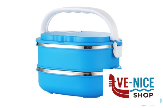 antiederente LUNCH BOX 2 SCOMPARTI 1800ML PLASTICA-ACCIAIO COLORI ASSORTITI, TERMICI IMPORT CUCINA - immagine 3