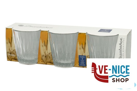 bicchieri acqua LUZIA - CONFEZIONE 3 BICCHIERI ACQUA CL 30 PASABAHCE - immagine 5
