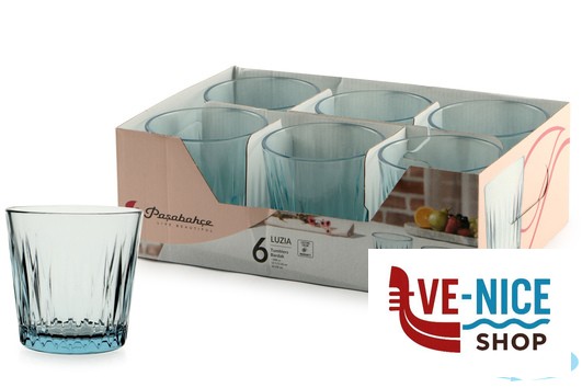 bicchieri acqua LUZIA TURCHESE - BICCHIERE ACQUA CL 30 PASABAHCE - immagine 4