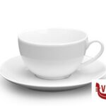 porcellana LYS BIANCO LEILA TAZZA THE CON PIATTO  20 CL. 6103520 TUNISIE PORCELAINE