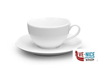 porcellana LYS BIANCO LEILA TAZZA THE CON PIATTO 20 CL. 6103520 TUNISIE PORCELAINE