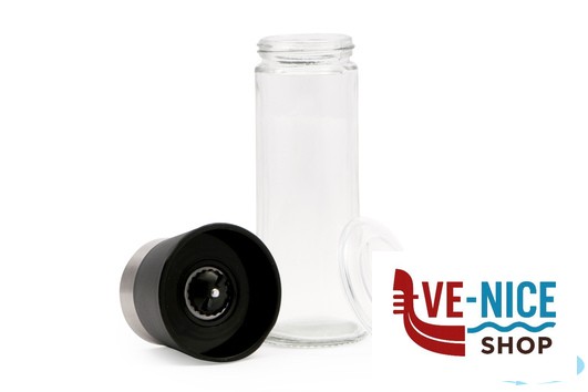 oliera/sale pepe MACINA PEPE PAVIA IN VETRO CM.18H 6970 BISETTI - immagine 2