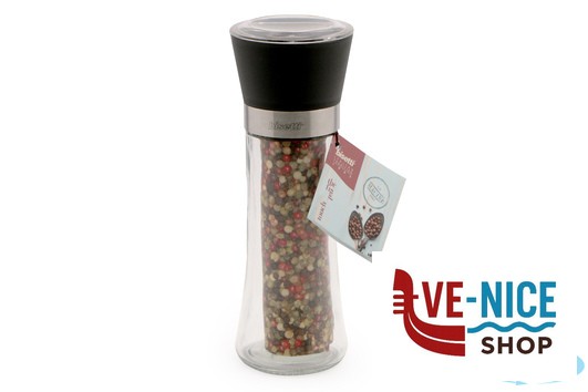 oliera/sale pepe MACINA PEPE PAVIA IN VETRO CM.18H 6970 BISETTI - immagine 3