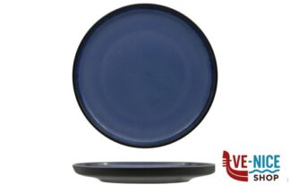porcellana MADEIRA-PIATTO TONDO NORDIC CM.29 NERO-BLU IN PORCELLANA H11364-N147 IMPORT TAVOLA PROFESSIONAL