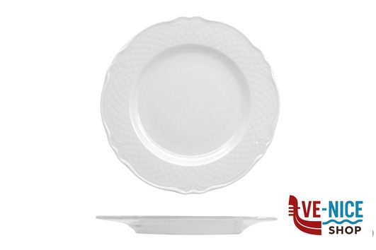 porcellana MALAGA BIANCO - PIATTO FRUTTA CM 21 PORCELLANA SATURNIA