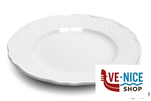 porcellana MALAGA BIANCO - PIATTO PIANO CM 26 PORCELLANA SATURNIA - immagine 2