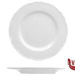 porcellana MALAGA BIANCO - PIATTO PIANO CM 26 PORCELLANA SATURNIA