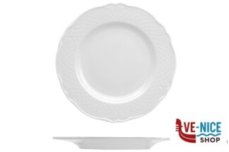 porcellana MALAGA BIANCO - PIATTO PIANO CM 26 PORCELLANA SATURNIA
