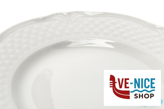 porcellana MALAGA BIANCO - PIATTO PIANO CM 26 PORCELLANA SATURNIA - immagine 4