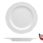 porcellana MALAGA BIANCO - PIATTO PORTATA CM 31 -SOTTOPIATTO TONDO CM 31 PORCELLANA SATURNIA