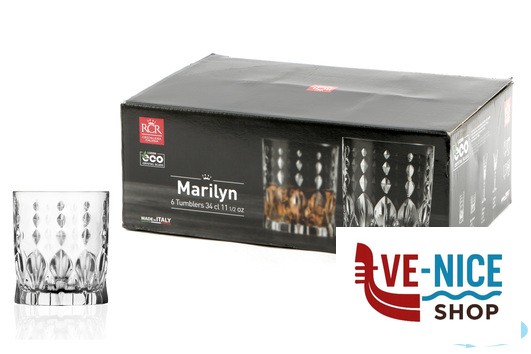 altri bicchieri MARILYN - CONFEZIONE 6 BICCHIERI DOF CL 34 27277020006 RCR CRISTALLERIA ITALIANA - immagine 3