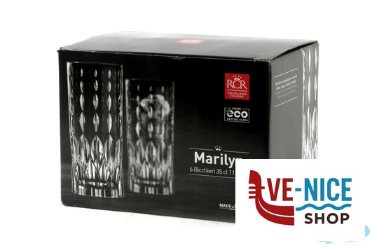 altri bicchieri MARILYN - CONFEZIONE 6 BICCHIERI HB CL 35 27278020006 RCR CRISTALLERIA ITALIANA - immagine 4