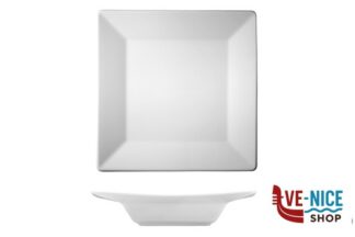 porcellana MAYA BIANCO-PIATTO PIANO QUADRO CM21 KUTAHYA SERAMIK