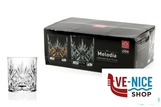 altri bicchieri MELODIA - CONFEZIONE 6 BICCHIERI DOF CL 34 25832020606 RCR CRISTALLERIA ITALIANA - immagine 3