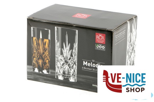 altri bicchieri MELODIA - CONFEZIONE 6 BICCHIERI HB CL 36 25766021106 RCR CRISTALLERIA ITALIANA - immagine 4