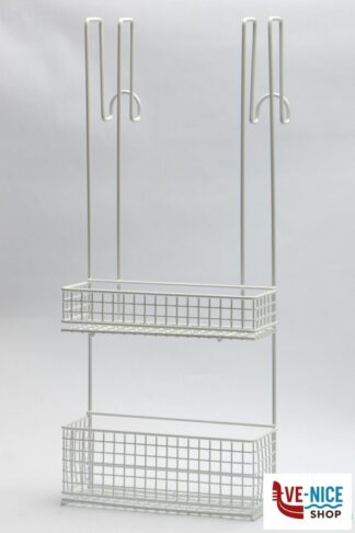 altri accessori MENSOLA BAGNO NEW RETTANGOLARE 2 PIANI CON GANCIO DOCCIA CM.30X10X70 404 FILTEX