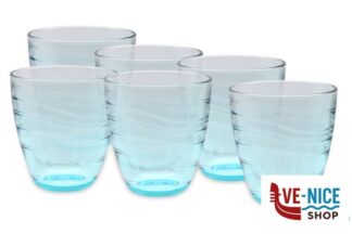 vetro MEXICO TURCHESE -CONFEZIONE 6 BICCHIERI CL 28 PASABAHCE