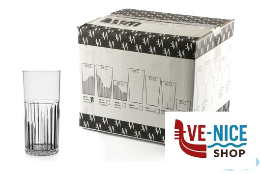 plastica MILANO - BICCHIERE HIGHBALL CL 42 CM 6,98 H.15,1 SAN FM-57 BREVETTI WAF - immagine 3