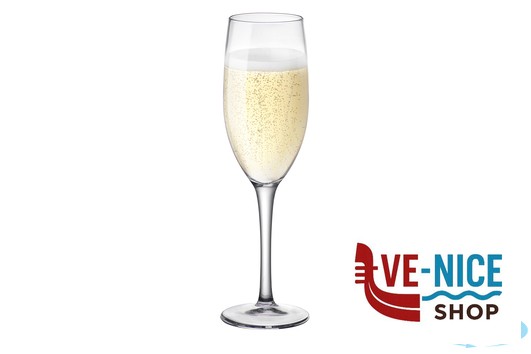 vetro MILANO - CONFEZIONE 12 CALICI FLUTE VETRO TEMPERATO CL 17 H.19,6 CM. 5,8 BORMIOLI ROCCO - immagine 2