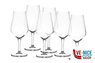 vetro MILANO - CONFEZIONE 6 CALICI TEMPERATI VINO BIANCO CL 44 117115BCQ021990 BORMIOLI ROCCO