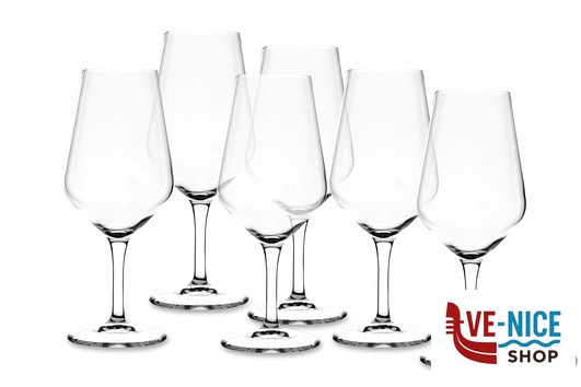 vetro MILANO - CONFEZIONE 6 CALICI TEMPERATI VINO BIANCO CL 44 117115BCQ021990 BORMIOLI ROCCO