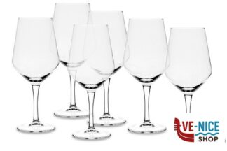 vetro MILANO - CONFEZIONE 6 CALICI TEMPERATI VINO ROSSO CL 55 117116BCQ021990 BORMIOLI ROCCO