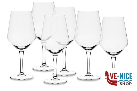 vetro MILANO - CONFEZIONE 6 CALICI TEMPERATI VINO ROSSO CL 55 117116BCQ021990 BORMIOLI ROCCO
