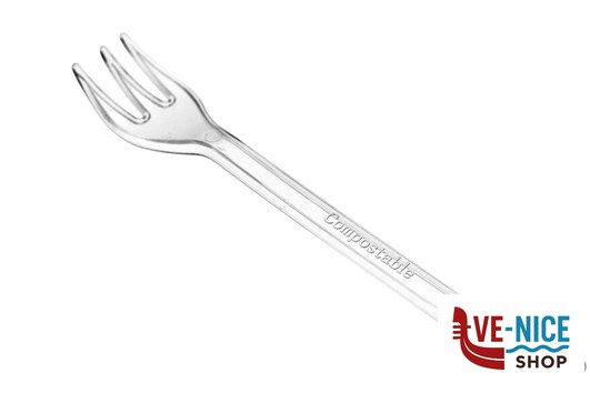 plastica MINI FORCHETTINA PLA TRASPARENTE CM 10 CONFEZIONE DA 50 PEZZI GOLD PLAST