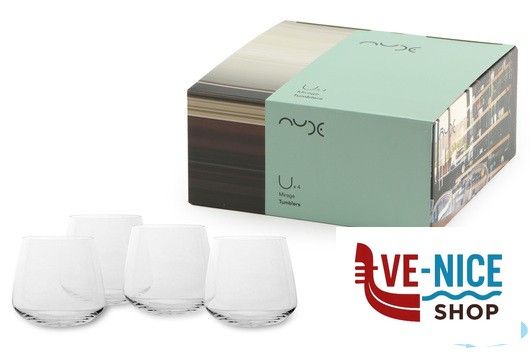 vetro MIRAGE-CONFEZIONE 4 BICCHIERI DOF WHISKY CL.38,5 NUDE 64001 PASABAHCE - immagine 3
