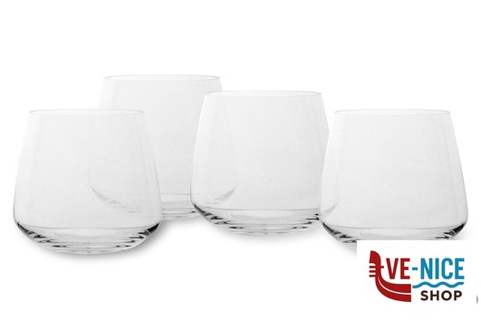 vetro MIRAGE-CONFEZIONE 4 BICCHIERI DOF WHISKY CL.38,5 NUDE 64001 PASABAHCE