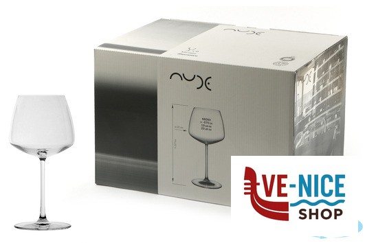 vetro MIRAGE ELEGANT-CONFEZIONE 6 CALICI VINI ROSSI CL.57 NUDE 66093 PASABAHCE - immagine 3