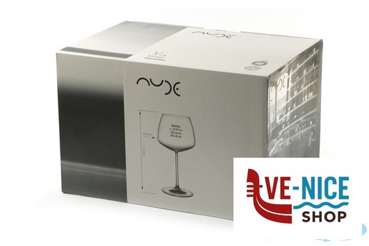 vetro MIRAGE ELEGANT-CONFEZIONE 6 CALICI VINI ROSSI CL.57 NUDE 66093 PASABAHCE - immagine 4