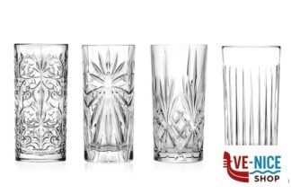 altri bicchieri SET MIXOLOGY - CONFEZIONE 4 BICCHIERI HB ASSORTITI: 1 MELODIA, 1 TATTOO, 1 OASIS, 1 TIMELESS 26984020306 RCR CRISTALLERIA ITALIANA