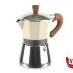acciaio MOKARINA-CAFFETTIERA 3 TZ INDUZIONE BEIGE IMPORT COTTURA